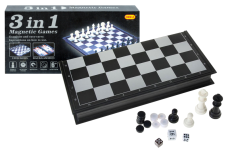 Шахмати магнітні 3в1, в коробці 98603 р.25*25,2*2,2см.(Мас) 