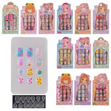 Аксесуари для дівчат арт. CN-112 (480шт) накладні нігті, 3Д (з обьемним малюнком), мікс видів,(КІ)