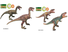 Животные Q9899-510A/511A (24шт/2) динозавр,2 вида по 2 цвета,звук,резина с силиконовой ватой/наполни