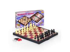 Шахматы магнит 9831 (96шт/2) 3 в 1, в коробке 25*13см(КИ)