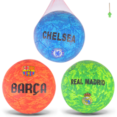 М'яч футбольний FB2257 (30 шт) №5, PVC, 280 г, 3 кольори, сітка + голка(КІ)