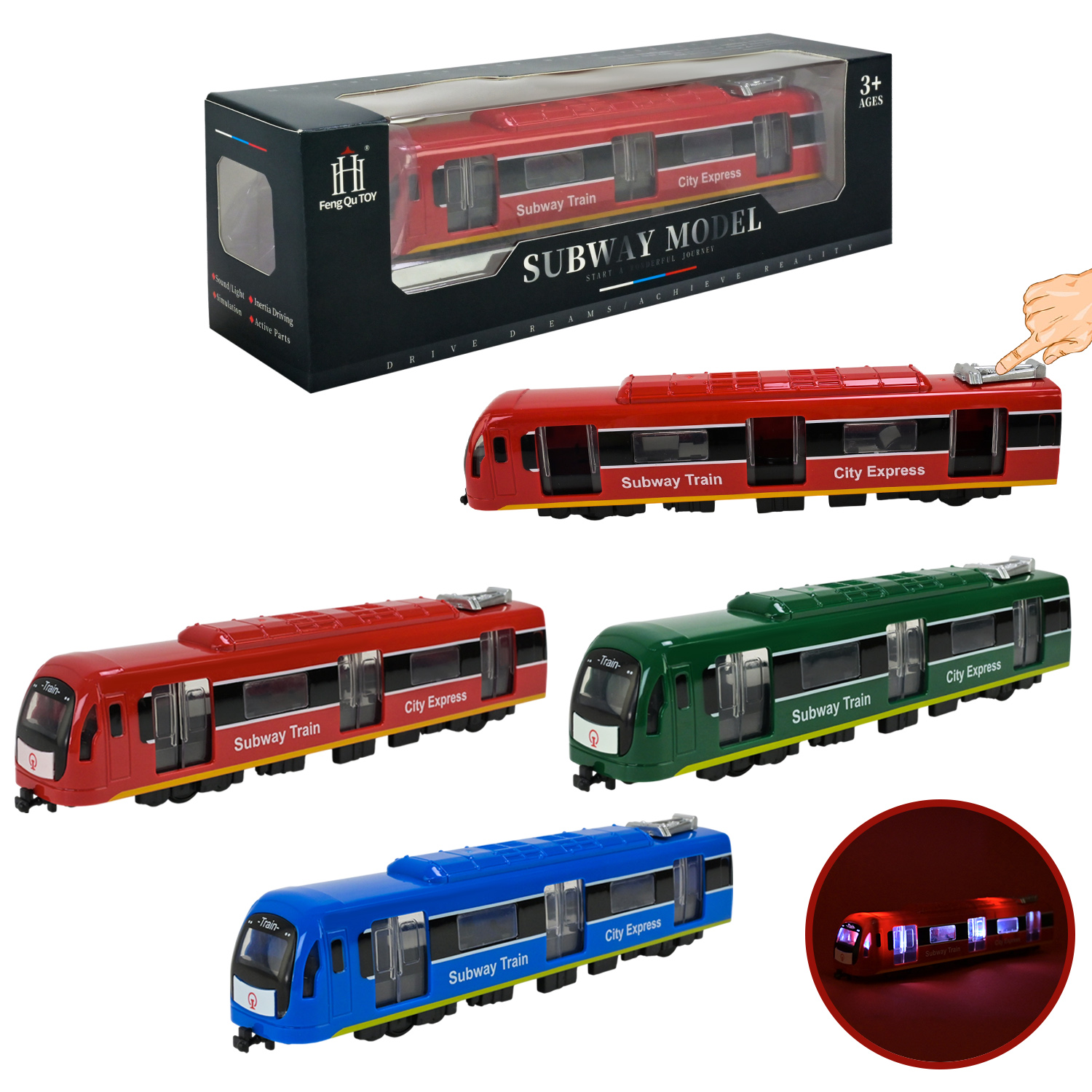 Потяг арт. 731-27K (36шт/2) 3 кольори, світло батар короб. 23*4*5см(КІ)