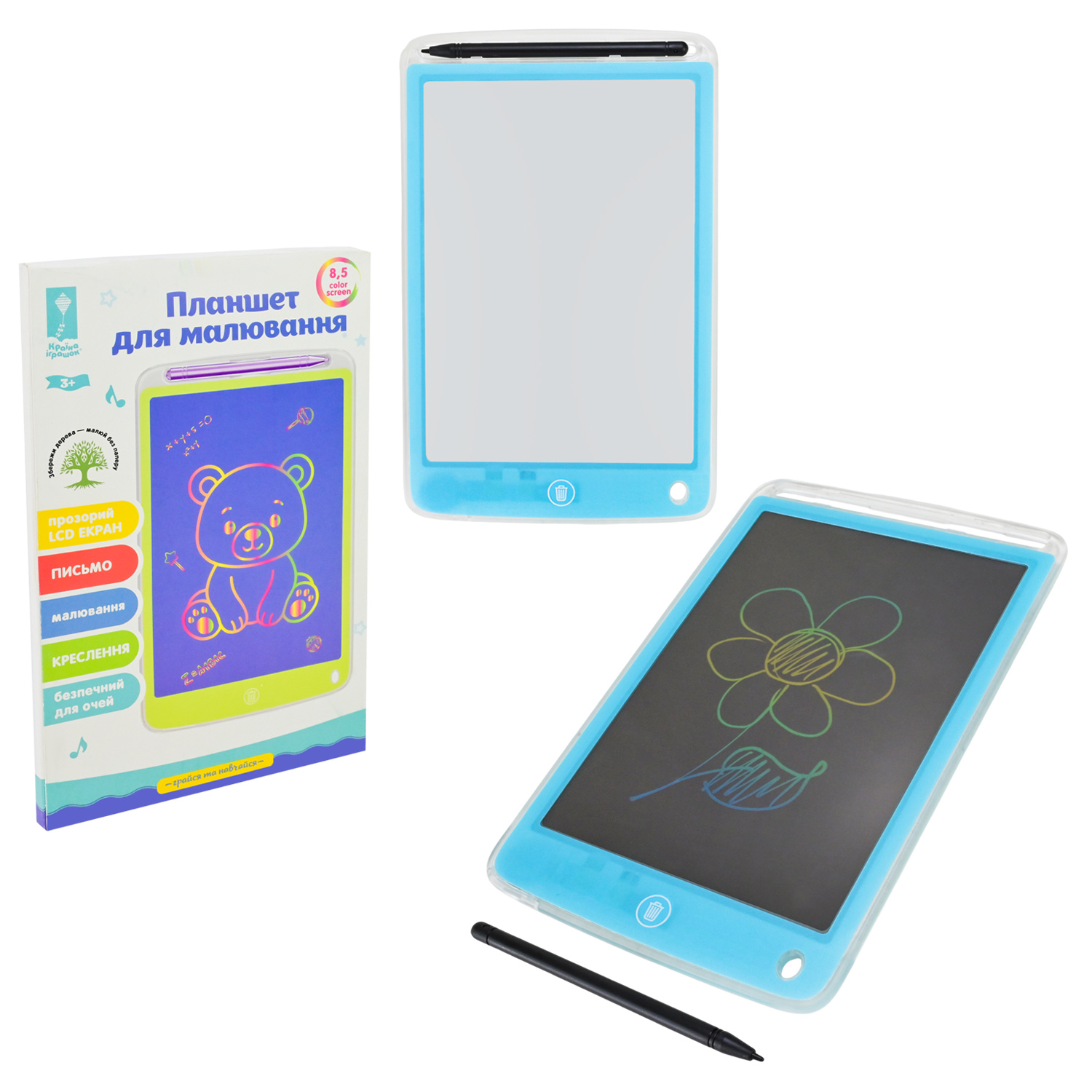 Планшет для малювання LCD Грайся та навчайся арт. PL7062 (100шт) екран 8,5
