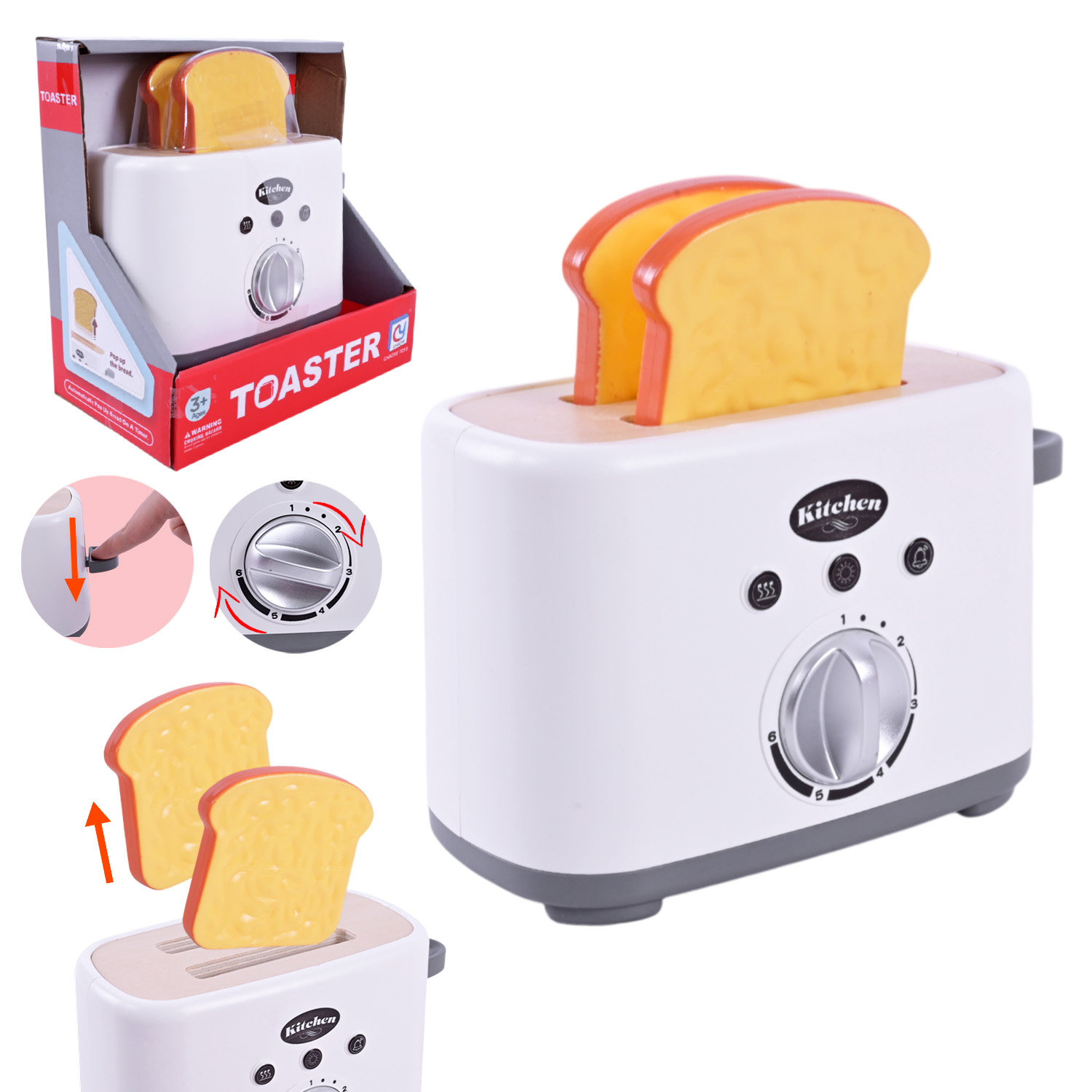 Побутова техніка арт. 818-501 (64шт/2) тостер, прод, короб. 19*10*19(КІ)