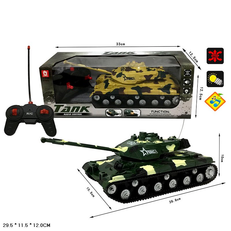 Танк р/к арт. AKX529-2 (64шт/2) батар.,2кольора,світ.,звук,короб 29,5*11,5*12см(КІ)