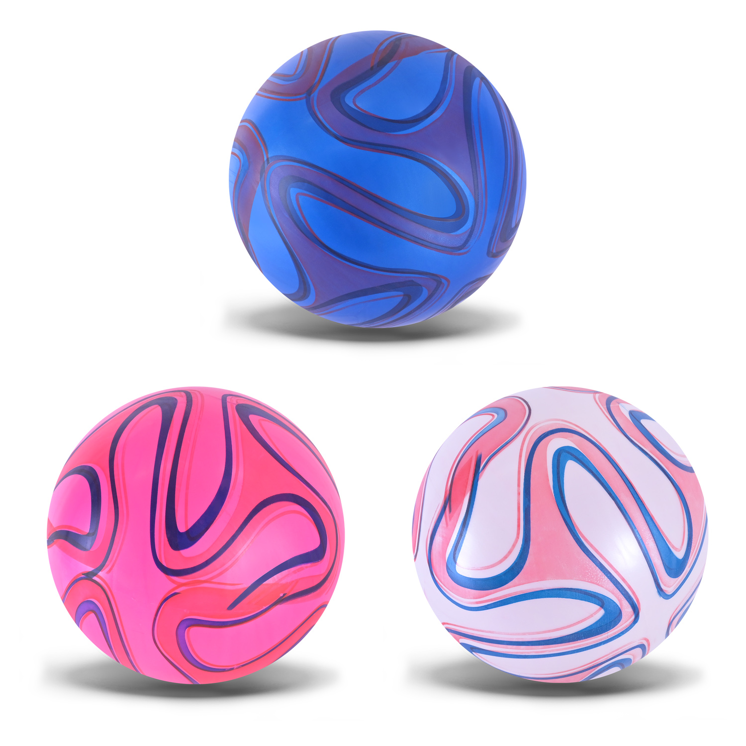 М'яч гумовий арт. RB24376 (600шт) 9'' 60 грамів у пакеті 3кольор(КІ)