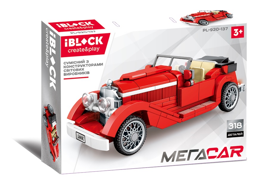 Конструктор IBLOCK PL-920-137 (36шт/2) 318дет.,, в собран.кор 52*37,8*26см(КИ)