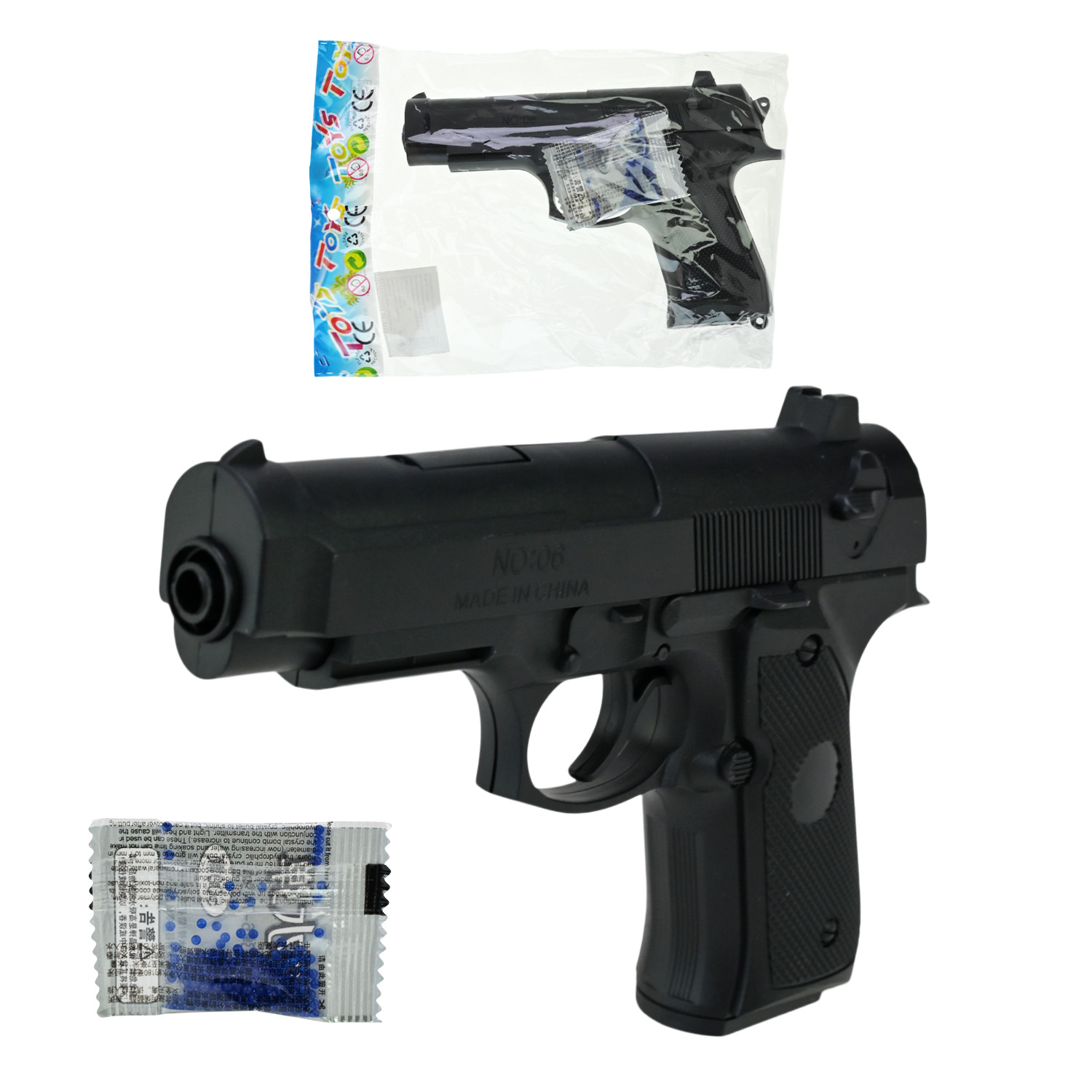 Пістолет арт. 06 (288шт / 2) гелеві кулі пакет. 22 * 14 см(КІ)