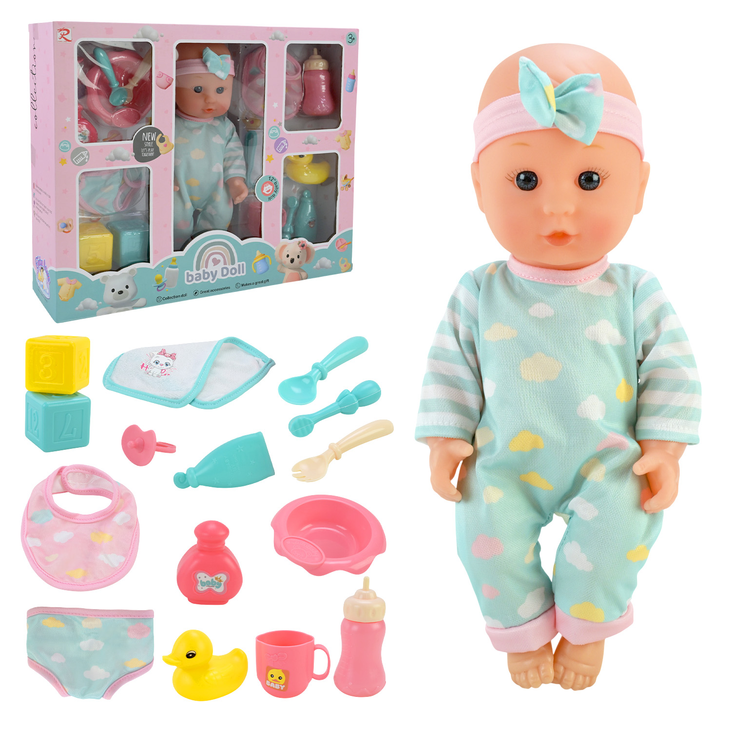 Набір іграшковий арт. 2538 (18шт/2)    пупс, аксес короб.40*10*33см(КІ)