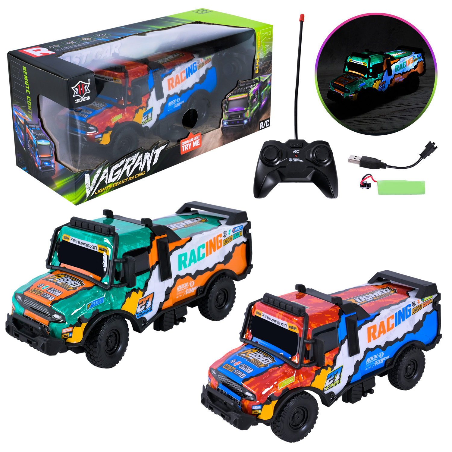 Машина р/к арт. 000-038 (60шт/2) аккум світло, 2 кольори короб. 31*12*14см(КІ)