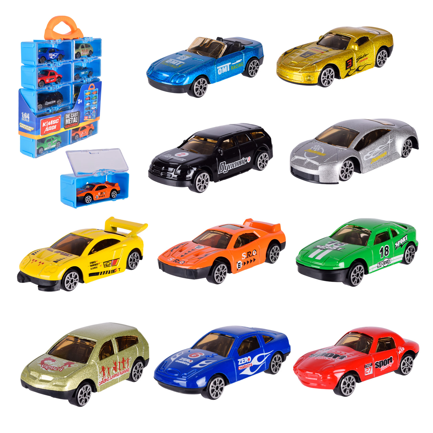 Набір машин мет. арт. XY905-10 (48шт/2) у кейсі(КІ)