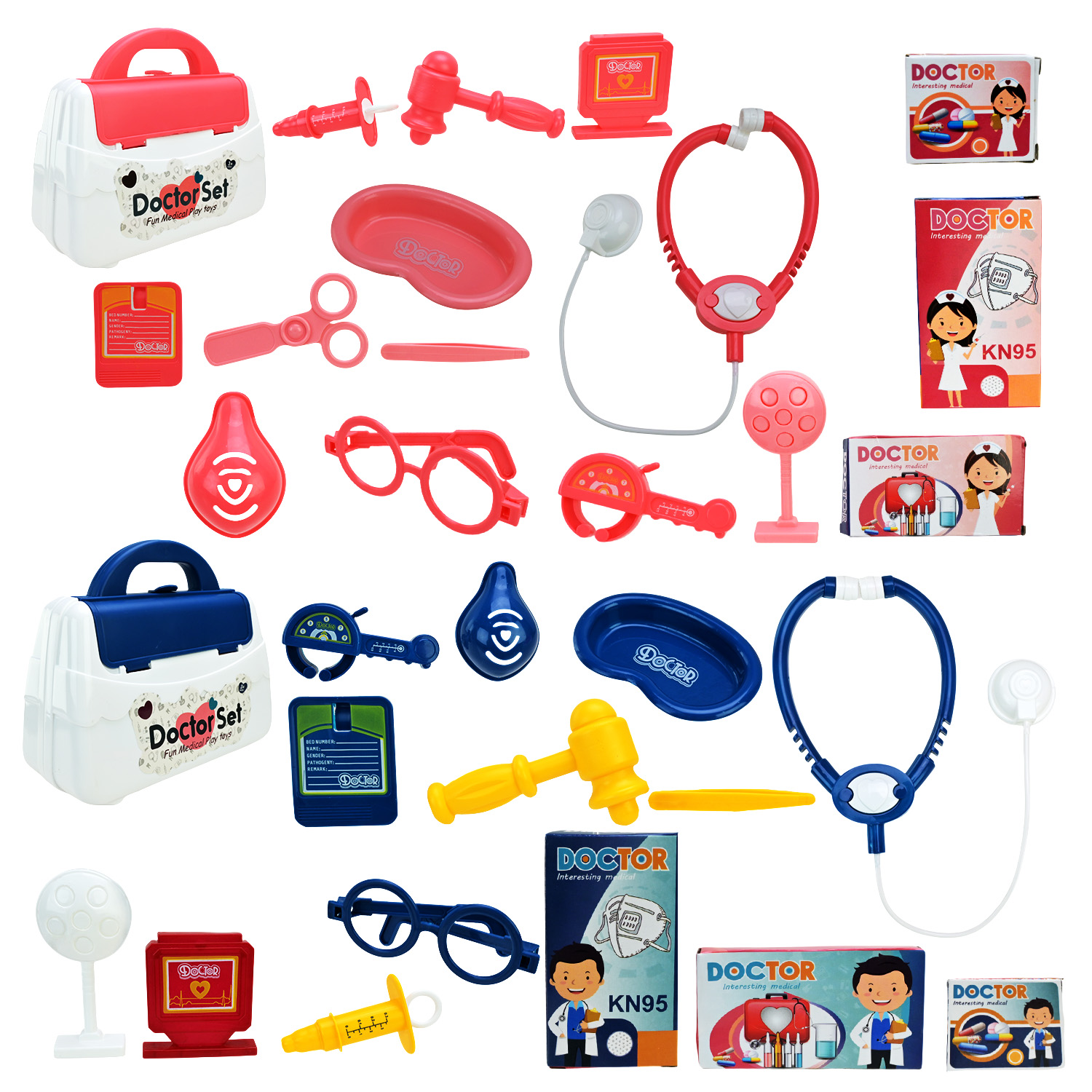 Лікар набір арт. 8807A-13/8807-13 (48шт/2) мікс 2 види,у вигляді шприца. стетоскоп, шприц,(КІ)