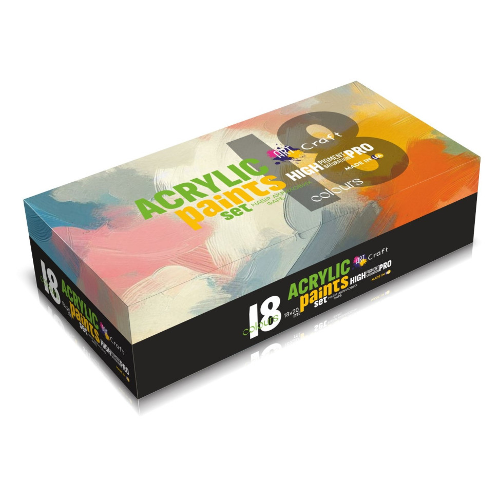 Набір акрилових фарб 18 шт. по 20 мл														
