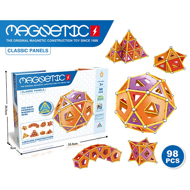 Конструктор магніт. арт. 777-4 (36шт/2) 98дет.,короб. 25,5*5*33,5см(КІ)
