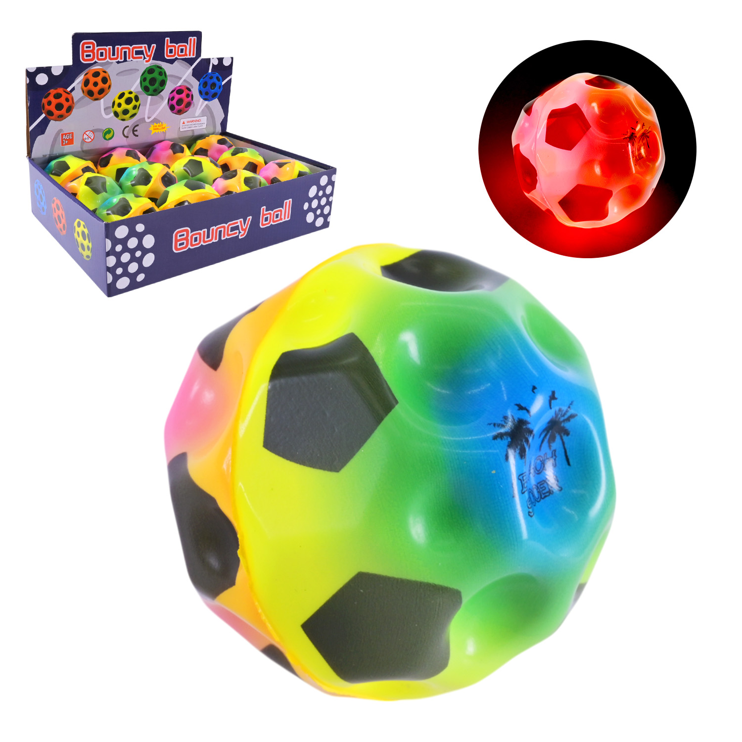 Пострибунчик арт. PR2441 (384шт)  Graviti ball  6 см світиться, кожен в кор.12 шт в дисплеї