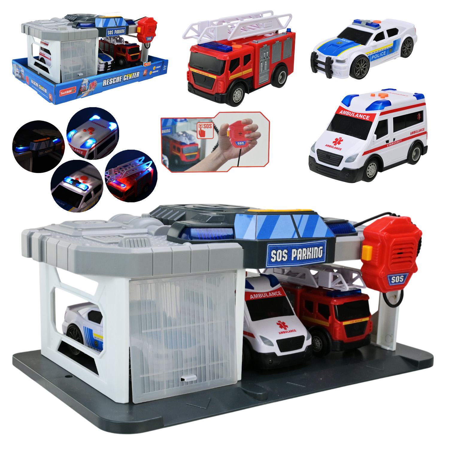 Паркінг арт. 2024-12 (12шт/2) батар,свiтло,звук,  короб.  38*23*19см(КІ)