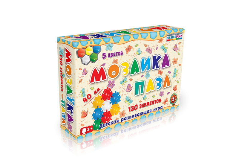Мозаїка-пазл №5 (130 деталей, d = 40mm), коробка (DS)