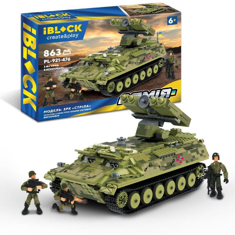 Конструктор IBLOCK арт. PL-921-476 (6шт) Армія,ЗРК 