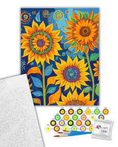 Набір для розпису "Яскраві соняхи" 40*50 см														