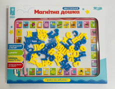 Доска 2-х стор PL-7061(36шт/2)укр магнит буквы+цифры, мелки, маркер,стиралка,в кор.42,5*34,2*2,5(КІ)
