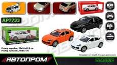 Машина мет. арт. AP7733 (12шт/2) 1:24 Porsche cayenne, батар,світло,звук,відкр.двері,короб.(КІ)