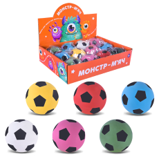 Пострибунчик арт. PR2518 (288шт) 6 видів  гумовий 6 см у дисп.боксі 25*18*6 см(КІ)