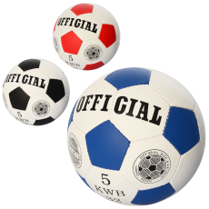 М'яч футбольний OFFICIAL 2500-202 (30шт) розмір5,ПУ,1,4мм,32панелі,ручн.робота,350-360г,3кол,