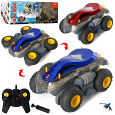 Машинка WD03-1 (4шт) р/у2,4G,аккум,трюковая,31см, ездит по воде,360, USBзар,2цв,в кор-ке,42-18-23см	
