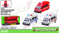Машина мет.  арт. 4373 (96шт/2) 1:52 Ford Transit Police car,3 кольора, відкр. двері,короб.(КІ)