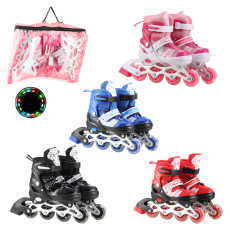 Ролики арт. RL2501 (6шт)   колеса PVC розмір S (30-33),4 кольори в сумці(КІ)