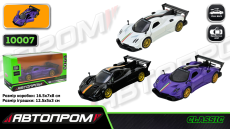 Іграшка машина мет. арт.10007 (48шт/2) 5 inch,3 кольори Pagani Zonda Revolucion, відкр.дв.