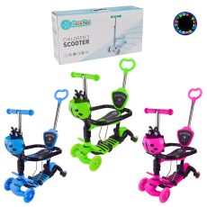 Самокат дитячий 3-х коліс арт. SC2501 (6шт) 3в1, 3 кольори, колеса PU світло(КІ)