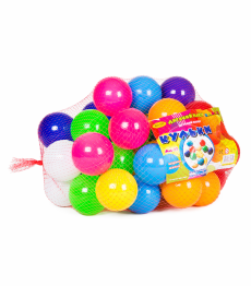 Набір дитячий "Кульки малі 50шт" в сітці диам 6см вакуум(Полуцыг)