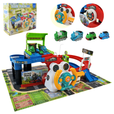 Паркінг арт. T922A (16шт) батар.,звук,паровозики у короб.29,5*27*12,3см