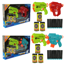 Бластер арт. SC-13/15 (36шт) 2кольора,8поролон. снаряда  в набор+3мішені, короб. 42*4,5*25см(КІ)