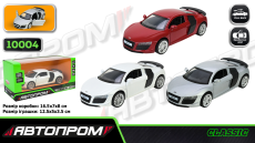 Іграшка машина мет. арт. 10004 (48шт/2) 5 inch,3 кольори Audi R8 GT, відкр.двері, у кор,(КІ)