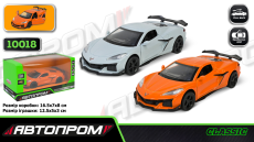 Машина мет. арт. 10018 (48шт/2) 5 inch Chevrolet Corvette C8 Z06（2024）,відкр.двері,(КІ)