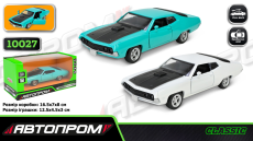 Машина мет.  арт. 10027 (48шт/2) 5 inch Ford Torino Cobra（1970）,відкр.двері, 2 вида у короб(КІ)