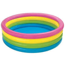 Бассейн надувн. 56441 (6шт)"Радуга-дуга"4секц.(3+ лет)рем комплект,в кор. 168*46см (КИ)