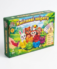 Дитяча навчальна гра "Кмітливі звірята" коробка, арт. 3-004