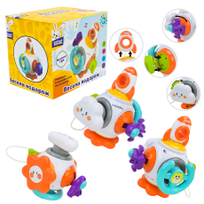 Брязкальце тактильне арт.PL-724-94 (120шт)"Сонячний зайчик",тактильна 6в1,рухомі частини,р-р13*1(КІ)