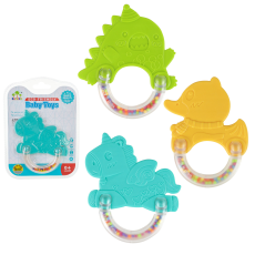 Брязкальце-прорізувач арт.SL84801-53/54/55 (192шт/2) 3 види мікс,  планшет 16*15*1,5см(КІ)