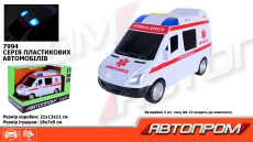 Машина  арт. 7994 (48шт) батар. світ., звук, короб.21*13*11см(КІ)