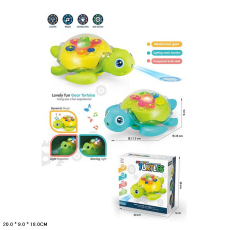 Черепаха муз.арт.168-43(60шт)звук, світло,рух,прозорий корпус, кольорові внутрішні деталі,проект(КІ)