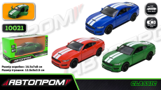 Іграшка машина мет. арт. 10021 (48шт/2) 5 inch,3 кольори Ford Shelby GT350, відкр.двері,(КІ)