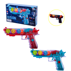 Пистолет YJ-Q001 (96шт/2) 2 цвета, свет, в кор. – 25*4.5*15 см, р-р игрушки – 25 см(КИ)